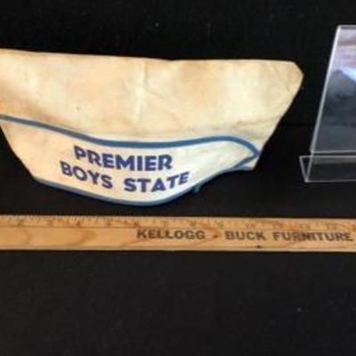 Vintage Boys Paper Band Hat American Highschool Memorabilia 