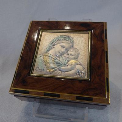 Sterling Silver and Burl Rosary Box