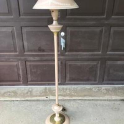 Vintage Toleware Floor Lamp
