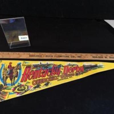 Vintage Felt Kentucky Derby Churchill Downs Pennant