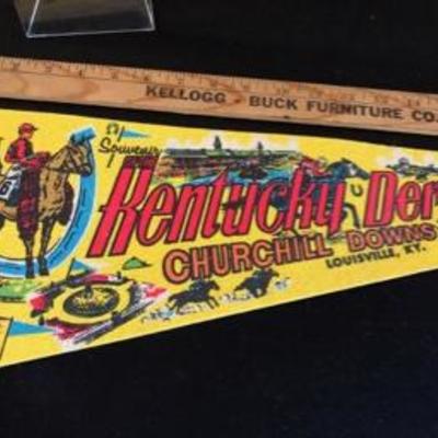 Vintage Felt Kentucky Derby Churchill Downs Pennant
