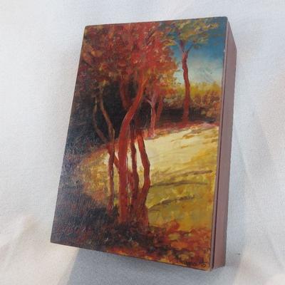 Original Oil Painting on Keepsake Box