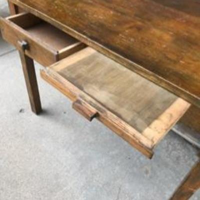 Antique Mission Oak Library Table Student Desk