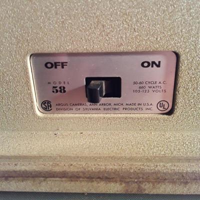 Lot Slide projector, slide magazines, screen