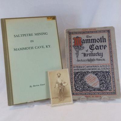 Mammoth Cave Books and Cabinet Card Photograph of a Guide