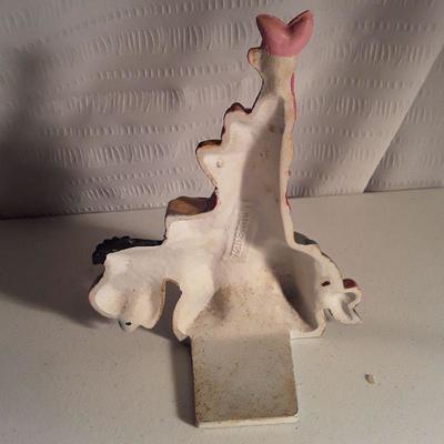 Lot Cast Iron Disney Door Stop & Sleeping Beauty plastic bank