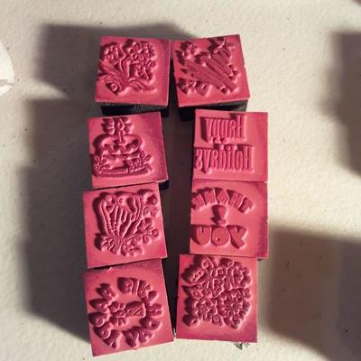 Lot Rubber Stamping kits