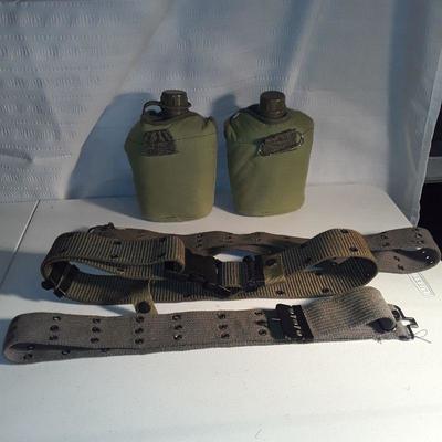 Pair of canteens and belts