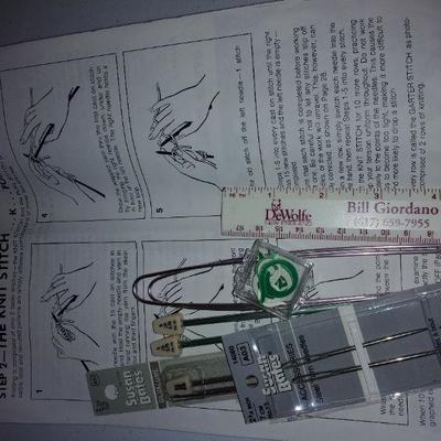 Lot Knitting needles and yarn