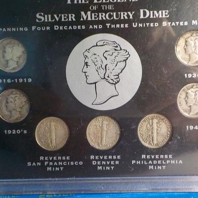 History of the Legend silver  Mercury Dime with real collectible dimes.