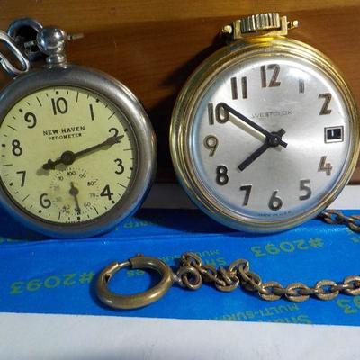 West Clock Pocket watch and New Haven Pedometer.