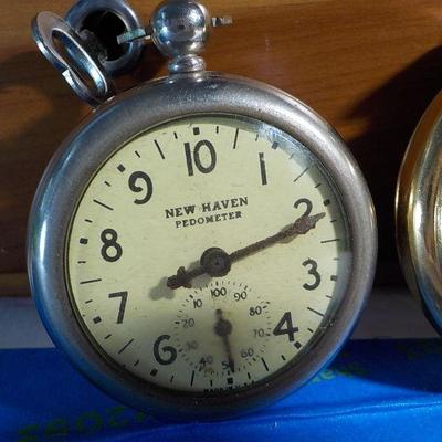 West Clock Pocket watch and New Haven Pedometer.