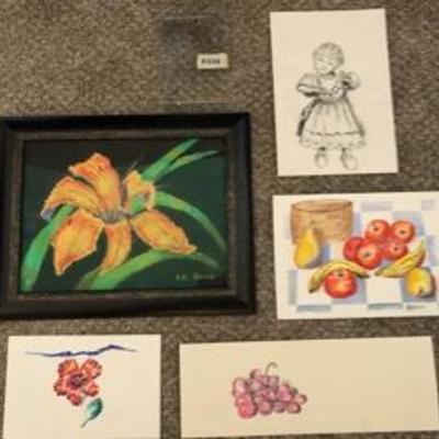 Collection of Small Ed Cooper Original Art Pieces