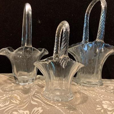 Crystal/Glass Basket Lot