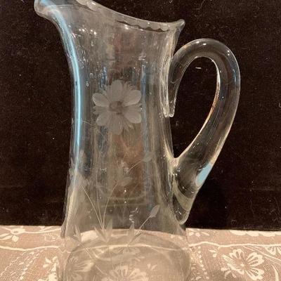 Crystal/Glass Pitcher Lot