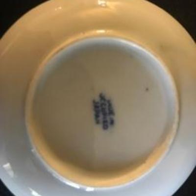 Antique Occupid Japan Childs Tea Set Blue White China 14pc