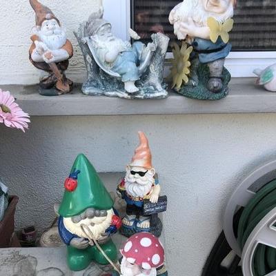 Garden Lot #1 GNOMES (6) pieces garden art figurines