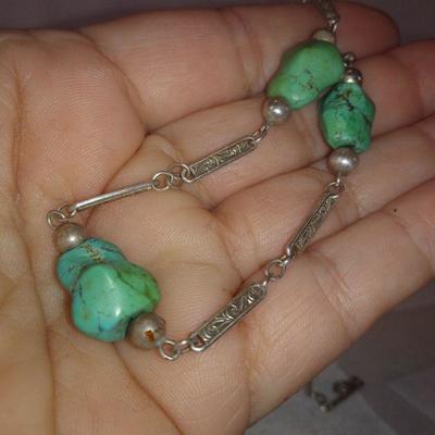 Turquoise and Sterling Silver Necklace