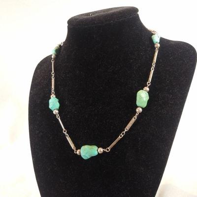 Turquoise and Sterling Silver Necklace