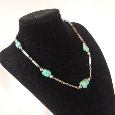 Turquoise and Sterling Silver Necklace