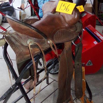 LOT 156  SADDLE WITH STAND