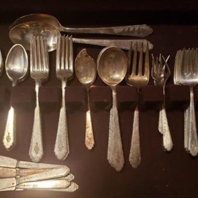 65 pc. Lunt Treasure Sterling and 36pc. Rogers Bros SilverPlate Sets