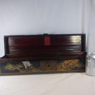 Leather Covered Asian Pillow Box
