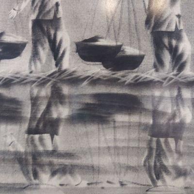 Original Asian Art - Three Water Bearers