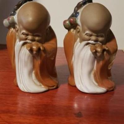 Vintage Chinese Mud Man Lot of 9 Mudmen