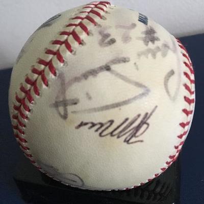 Autographed MLB Vintage Baseball Signed by Multiple Players 