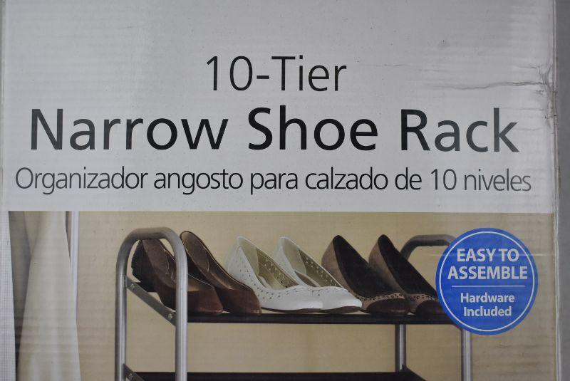 10 Tier Narrow Shoe Rack by Mainstays New EstateSales