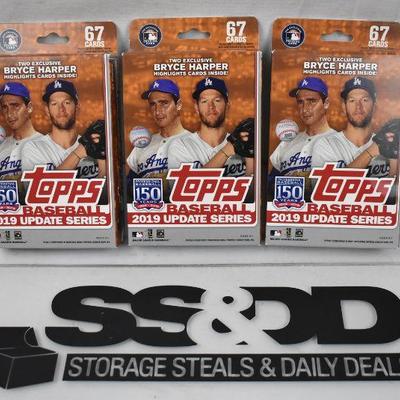 Qty 3: 2019 Topps Updates Baseball Hanger Box- Bryce Harper, $33 Retail - New