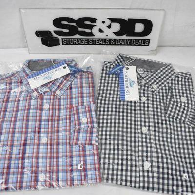 2 Plaid Dress Shirts for Kids Size 6 by Southbound - New