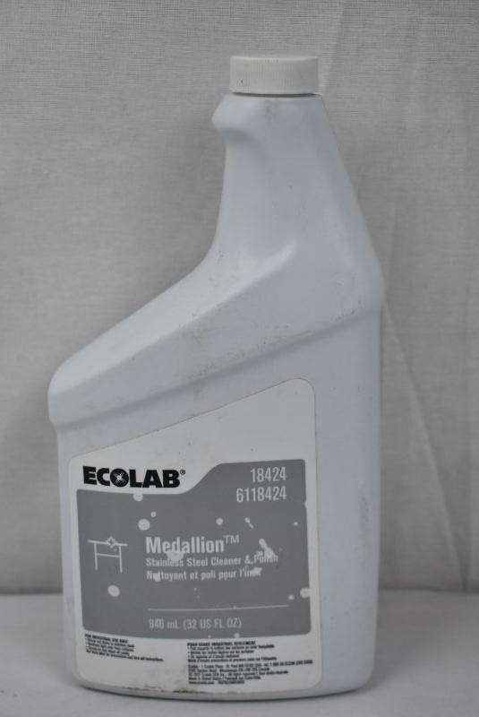 Ecolab Medallion Stainless Steel Cleaner & Polish, 32 oz New