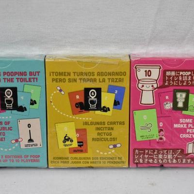 Poop Card Game in 3 Languages - Retail $15 - New