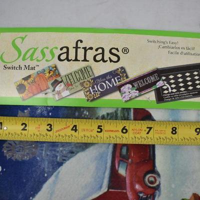 Sassafras Switch Mat Insert: Santa w/ Barn & Truck, $16 Retail - New