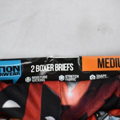 Marvel Deadpool Boxer Briefs, Qty 2, Size Medium (32-34) - New