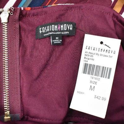 2 pc Women's Outfit, Striped. Medium by Fashion Nova - Retail $43 - New