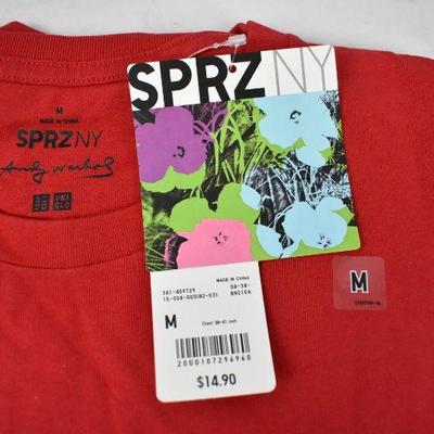 Red T-Shirt, Size Medium. SPRZ NY Andy Warhol - New