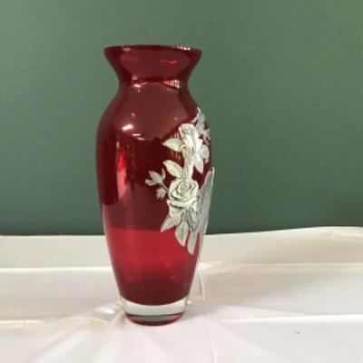F-108 Wendell August Ruby Red Vase