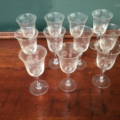 F-121 11 crystal cocktail liquor glasses