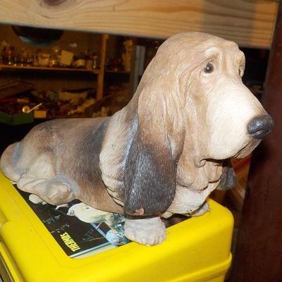 Basset Hound sand cast figure.