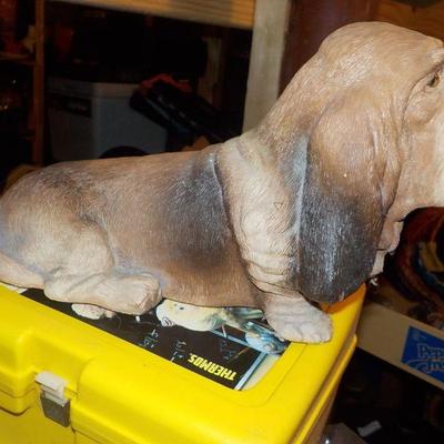 Basset Hound sand cast figure.