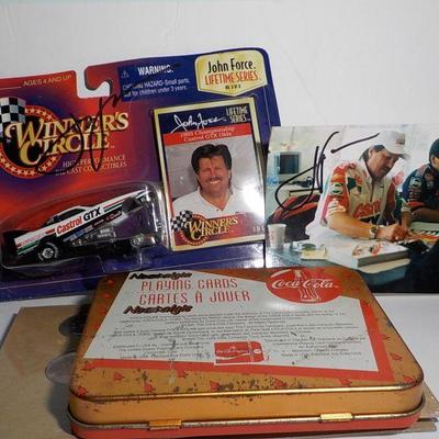 Nascar Legend  " John Force" signed .