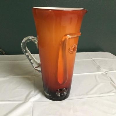 F-130.  Call art glass pitcher