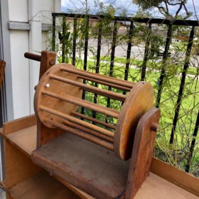 Hand-turned Spinner / Hopper, wood, homemade?