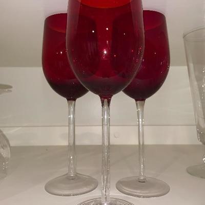 Red Wine Glass Lot