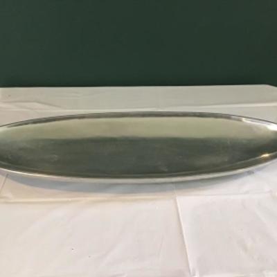 F-132 Large Oblong Aluminum Centerpiece Bowl, Made in Mexico