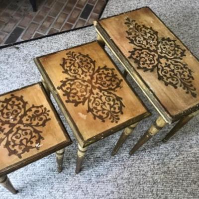 F-147 Vintage Italian Wood Nesting Tables