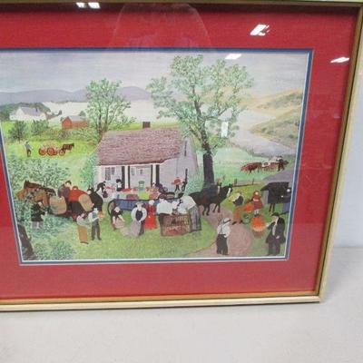 Lot 7 - Framed & Matted Farm Artist Moses Picture